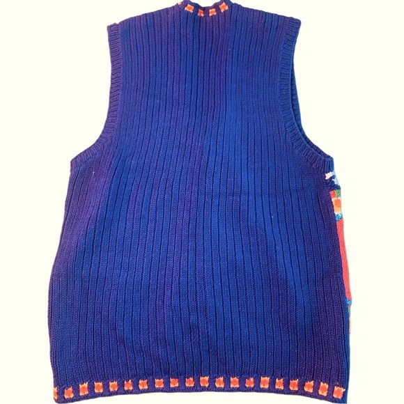MARISA CHRISTINA Classics Hand Knit Sweater Vest Ladies Size Large Nautical - Picture 7 of 8